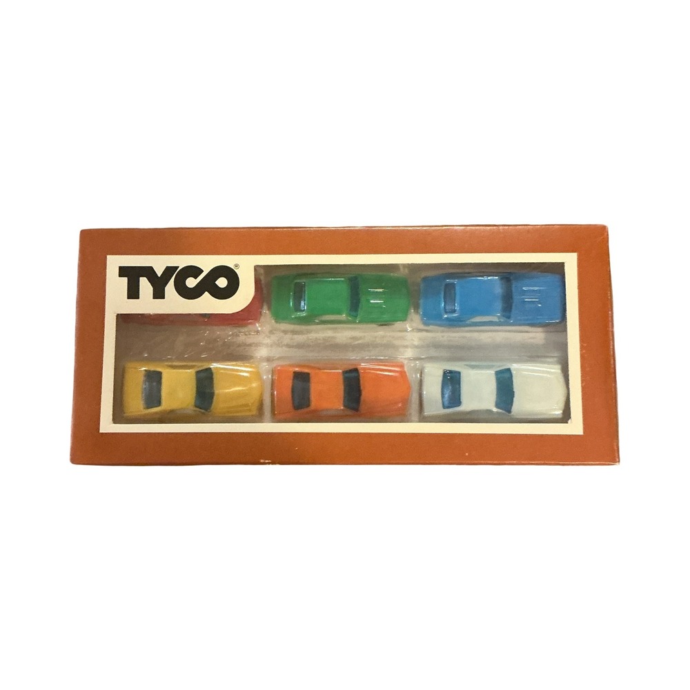 Vintage Tyco Autoloader Flat Car 349-2 HO Scale 6 Piece Vehicle Set New in Box